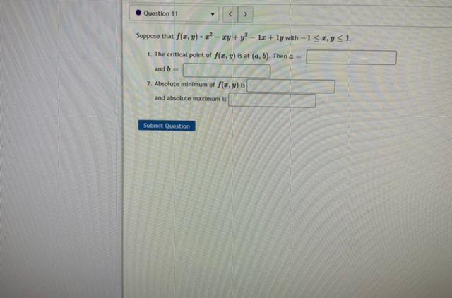 Solved F X Y ⋅x2−xy Y2−1x 1y With −1≤x Y≤1