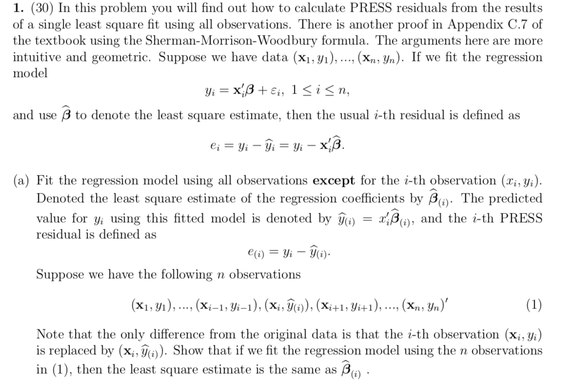 1 30 In This Problem You Will Find Out How To C Chegg Com