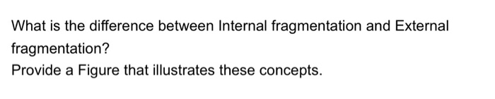 Solved What is the difference between Internal fragmentation | Chegg.com