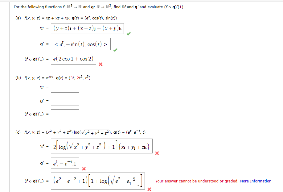 Solved For The Following Functions F R3 R And G R R F Chegg Com