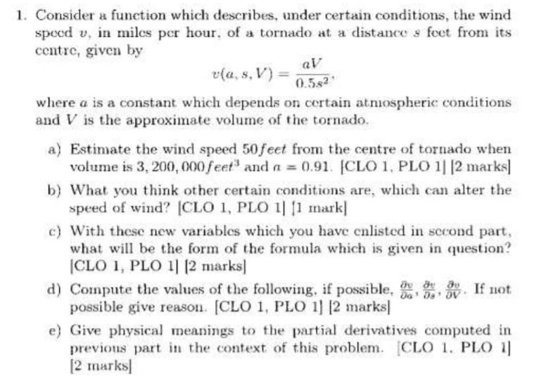 Solved 1. Consider a function which describes, under certain | Chegg.com