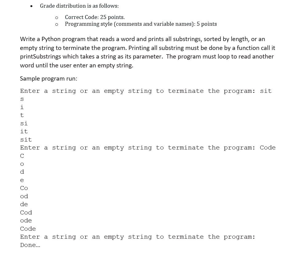 Solved - Correct Code: 25 points. - Programming style | Chegg.com