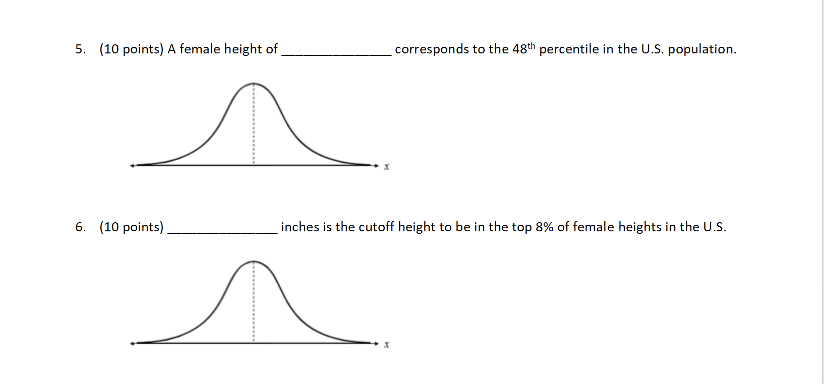 Solved Heights of WOMEN in the U.S. are normally | Chegg.com