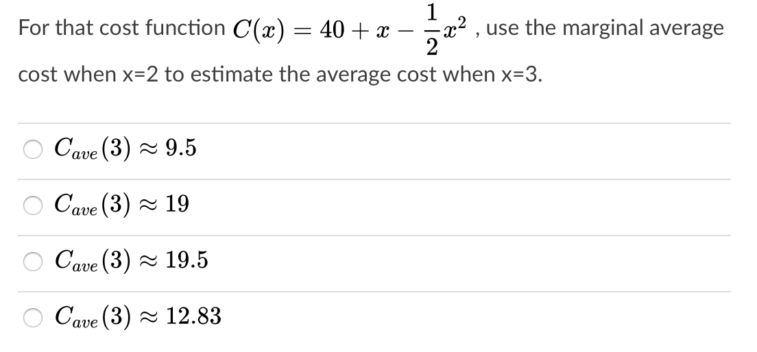 Solved 1 For That Cost Function C Q 40 X X2 Use T Chegg Com