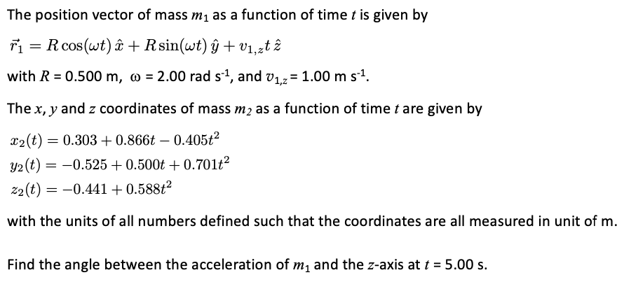 Solved A Find The Angle Between The Acceleration Of M1 A Chegg Com