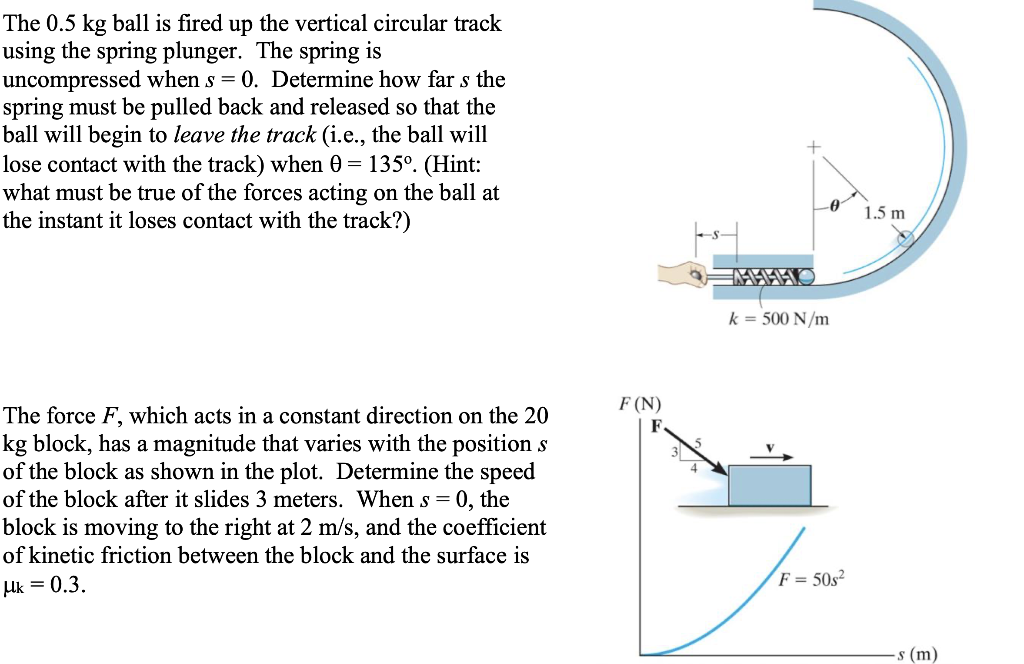 Solved The 0.5 kg ball is fired up the vertical circular | Chegg.com