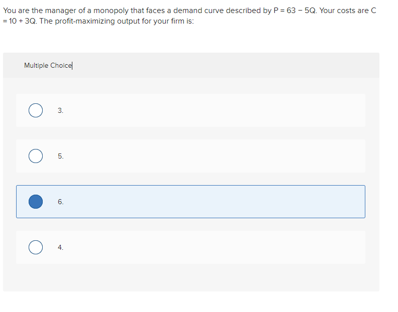 Solved You are the manager of a monopoly that faces a demand | Chegg.com