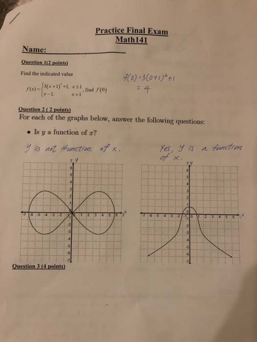 Solved Practice Final Exanm Math 141 15 Name Find the | Chegg.com