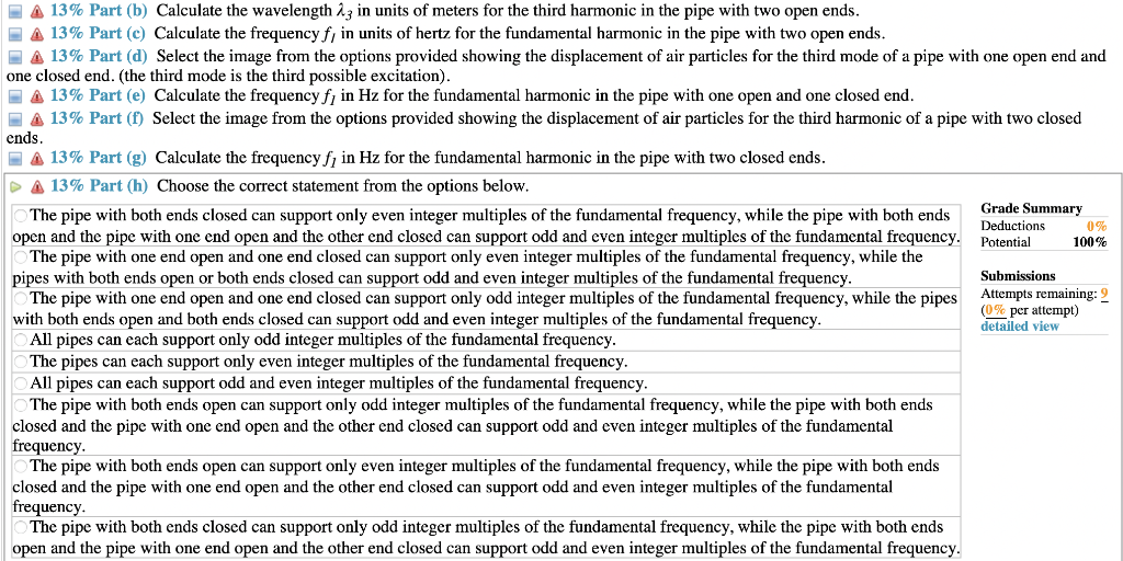 Solved Consider standing waves in a pipe of length L = 5.5 m | Chegg.com