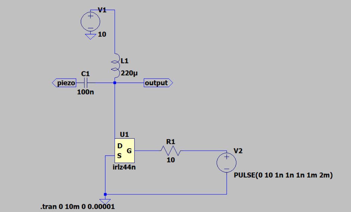 A common source mosfet IRLZ44n is used to amplify 10