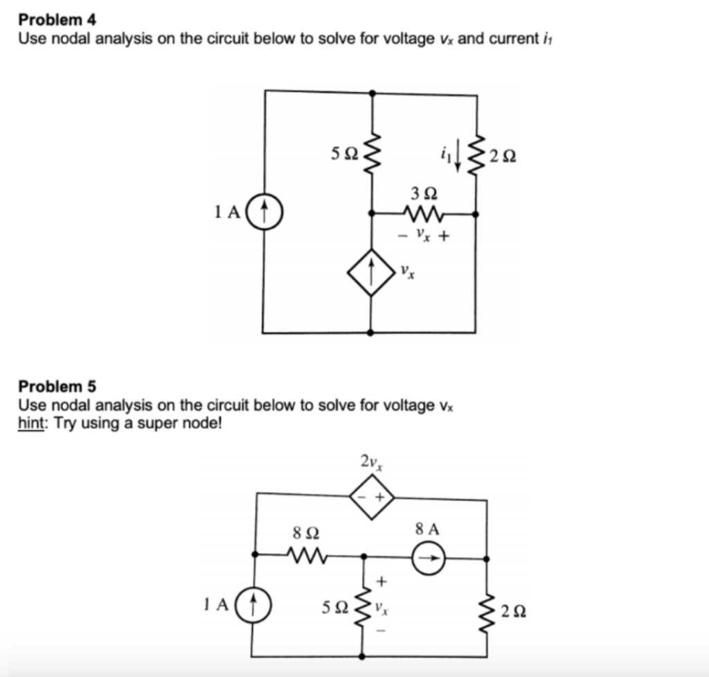 Solved Problem 4 Use nodal analysis on the circuit below to | Chegg.com
