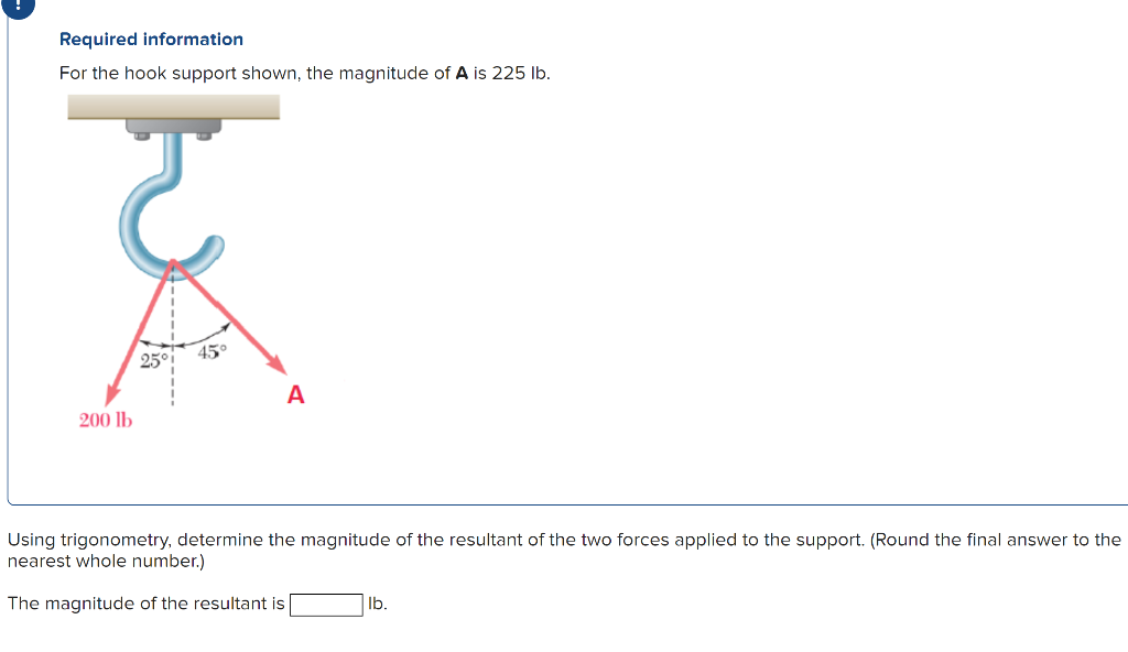 Solved Required Information For The Hook Support Shown, The | Chegg.com