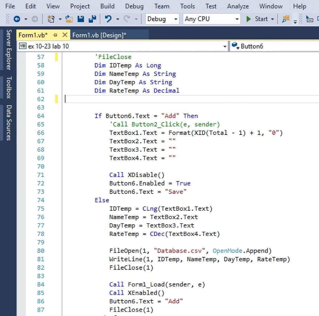 Use Microsoft Visual Studio - Visual Basic - Windows | Chegg.com