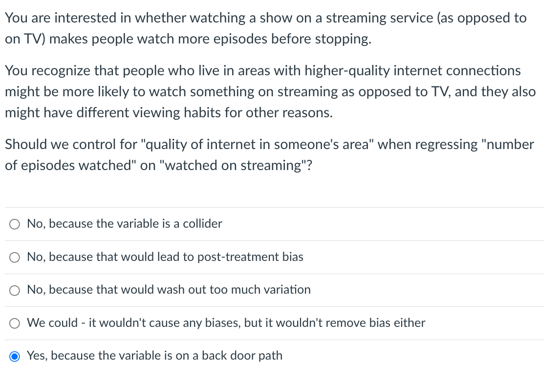 Solved You Are Interested In Whether Watching A Show On A | Chegg.com