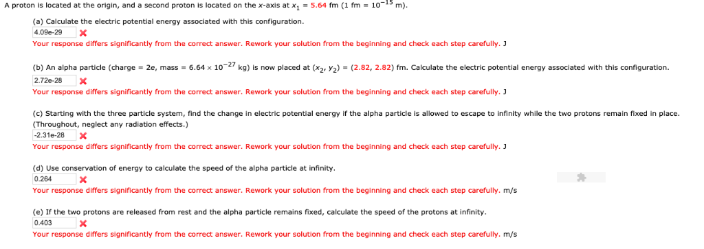 Solved A Proton Is Located At The Origin, And A Second | Chegg.com