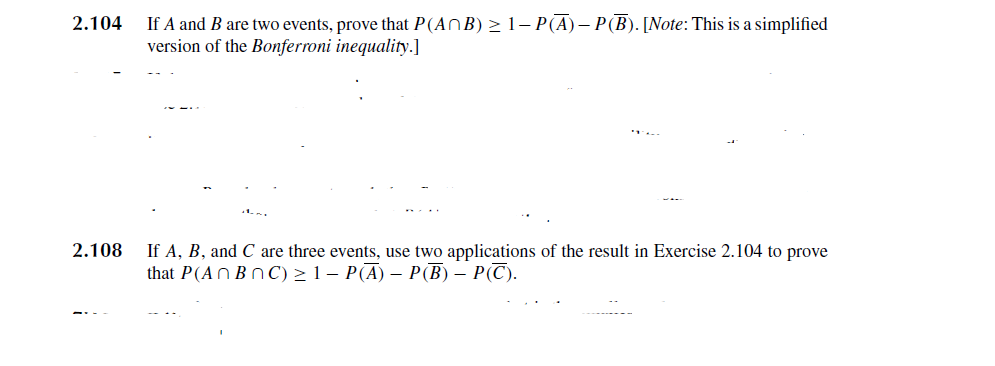 Solved 2.104 If A and B are two events prove that P ANB