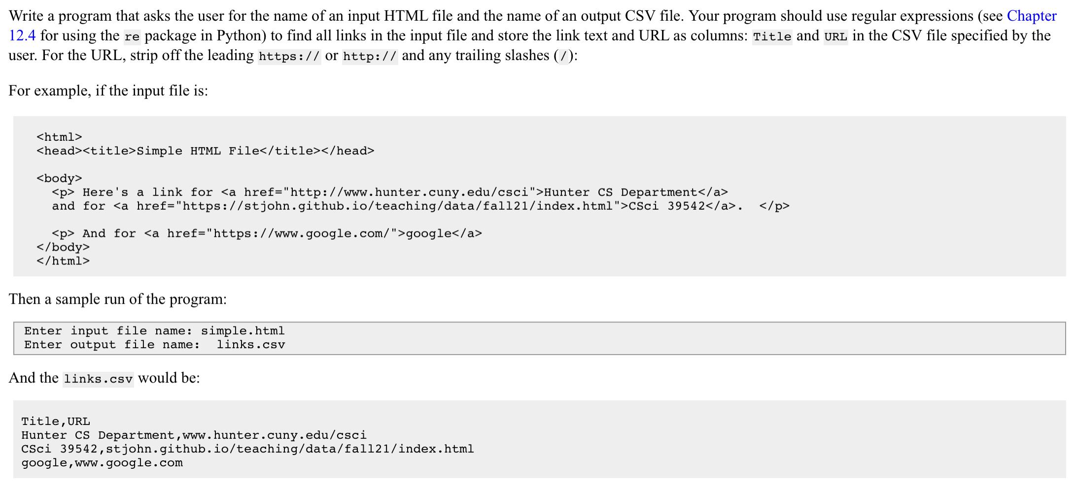 Solved Write a program that asks the user for the name of an | Chegg.com