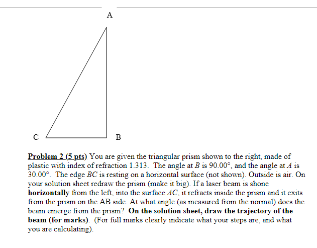 Solved A с B Problem 2 (6 pts) You are given the triangular | Chegg.com