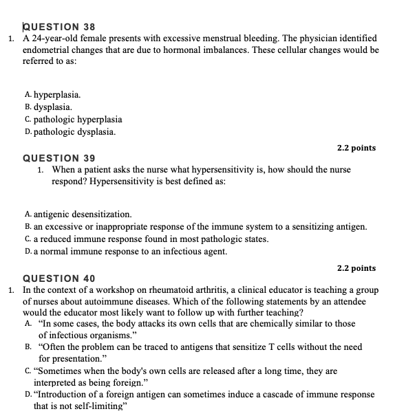 Solved QUESTION 38 1. A 24-year-old female presents with | Chegg.com