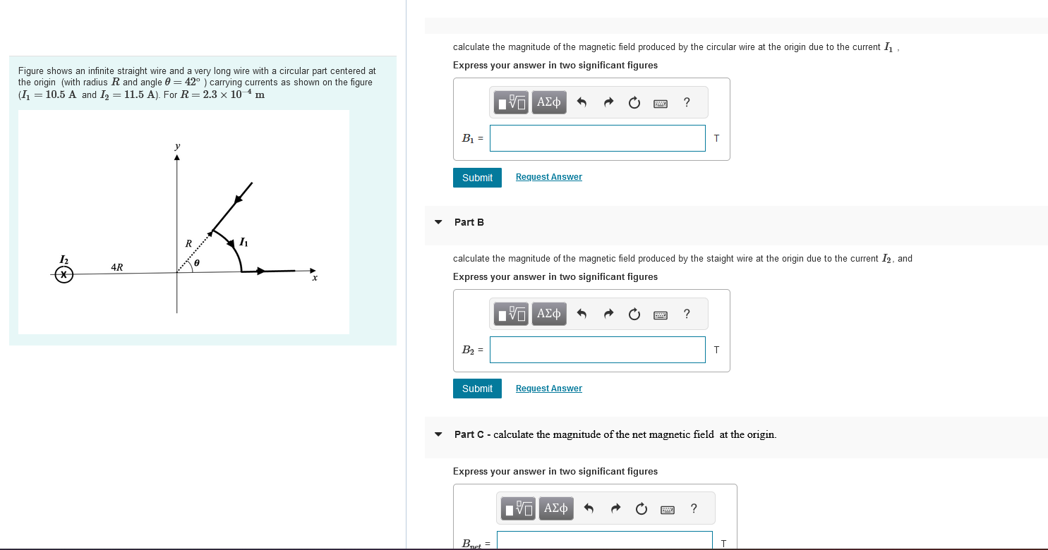 Solved calculate the magnitude of the magnetic field | Chegg.com