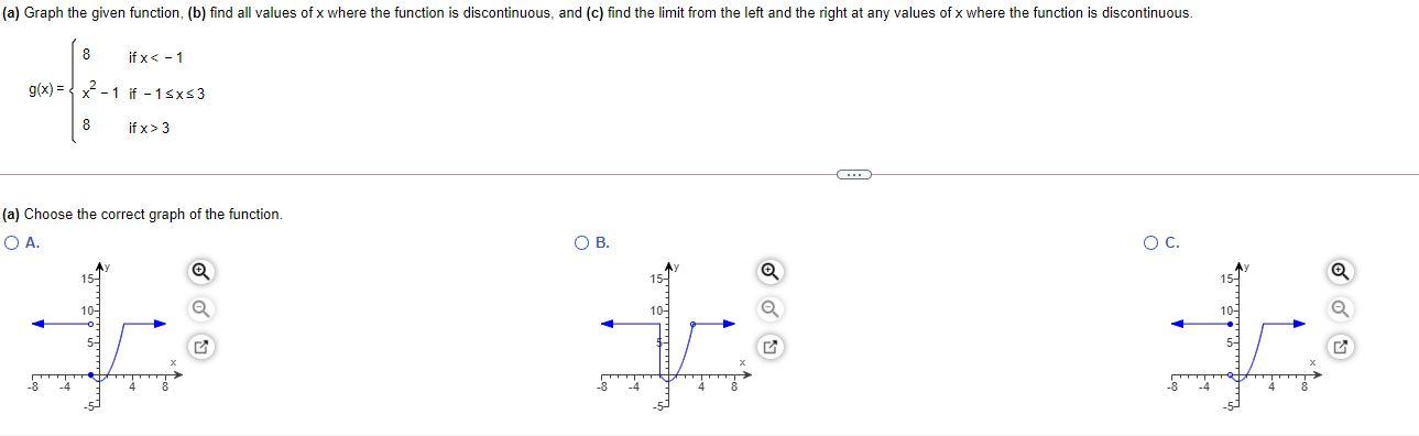 Solved (a) Graph the given function, (b) find all values of | Chegg.com