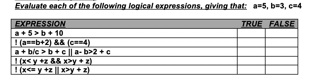Solved Evaluate each of the following logical expressions, | Chegg.com