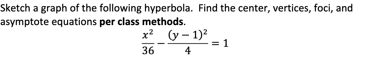 find equation of hyperbola given foci and asymptote