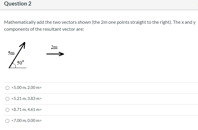 Solved Question 1 Resolve the vector shown into x and y | Chegg.com