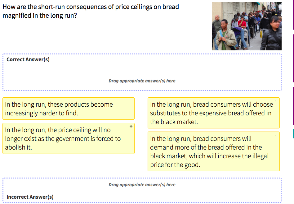 Solved How Are The Short Run Consequences Of Price Ceilin