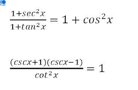 Solved 1 Sec2x 1 Cos2x 1 Tan2x Cscx 1 Cscx 1 Cot2 X Chegg Com