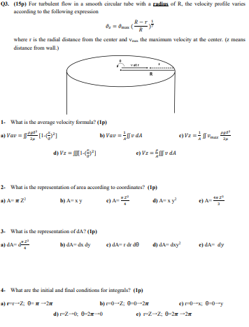 Solved Q3. ( 15 p ) ﻿For turbulent flow in ﻿a smooth | Chegg.com