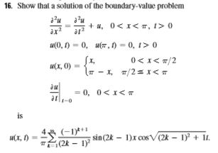 Solved 16. Show that a solution of the boundary-value | Chegg.com