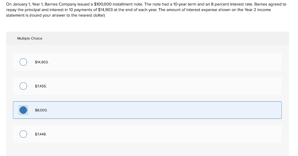 Solved On January 1, Year 1, Barnes Company issued a | Chegg.com