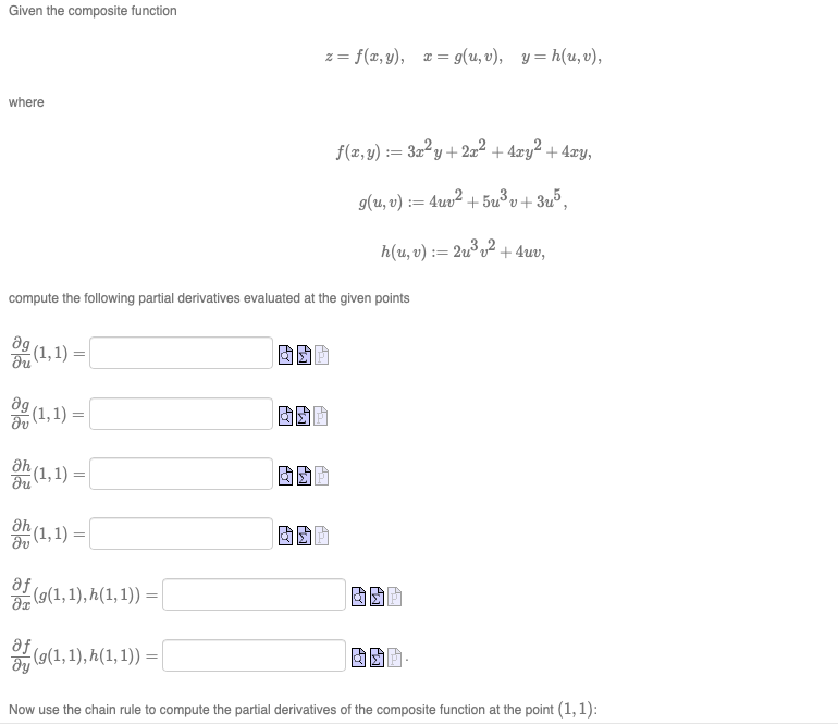 Given The Composite Function Z F L Y X G U V Chegg Com