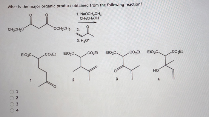 Solved What is the major organic product obtained from the | Chegg.com