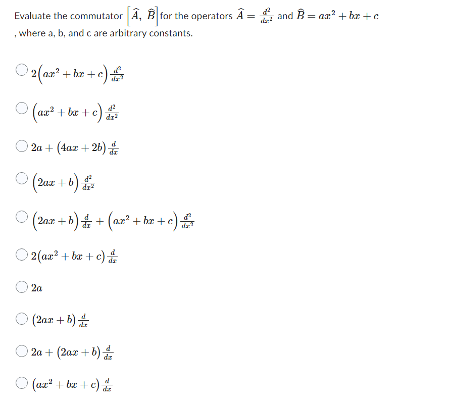 Solved Evaluate The Commutator [A,B] For The Operators | Chegg.com