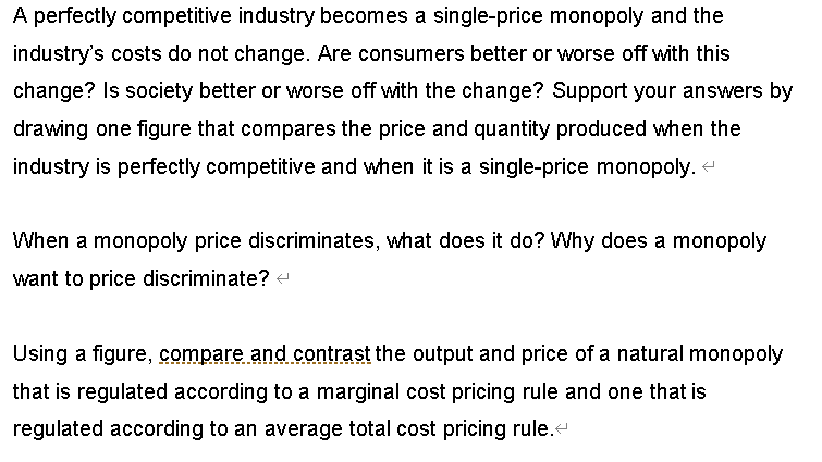 Solved A Perfectly Competitive Industry Becomes A | Chegg.com