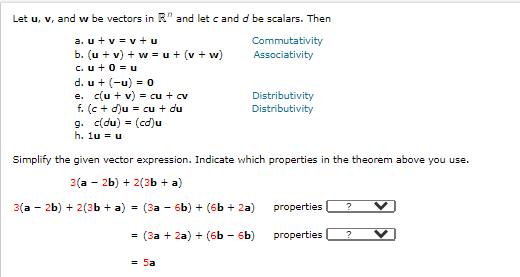 Solved Let u,vr and w be vectors in Rn and let c and d be | Chegg.com