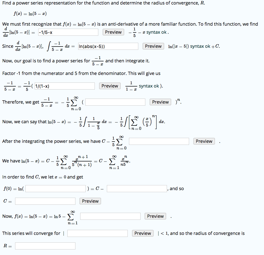 Solved Find a power series representation for the function | Chegg.com