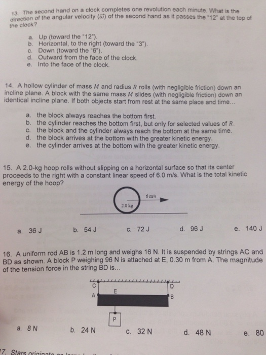 Solved The second hand on a clock completes one revolution