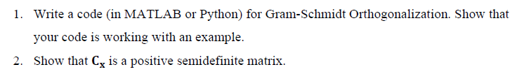 Solved 1. Write a code (in MATLAB or Python) for | Chegg.com