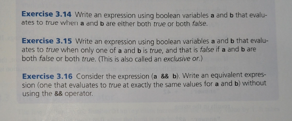 Solved Exercise 3.14 ﻿Write an expression using boolean | Chegg.com