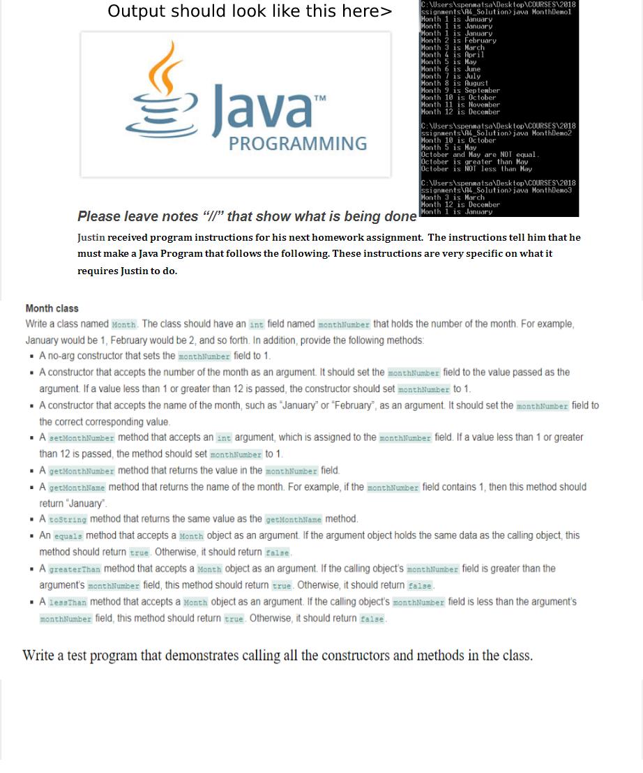 Solved Output should look like this here> Java | Chegg.com
