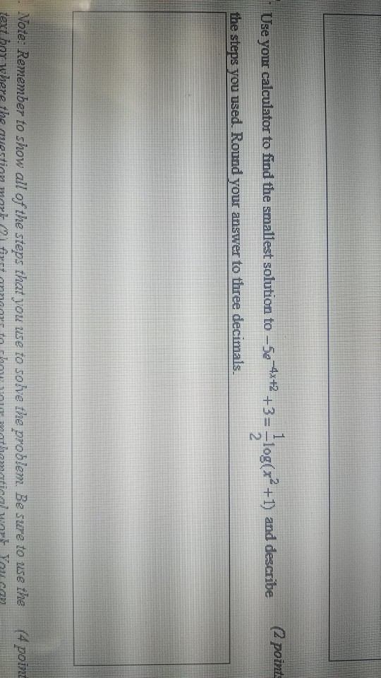 Solved Use your calculator to find the smallest solution to | Chegg.com