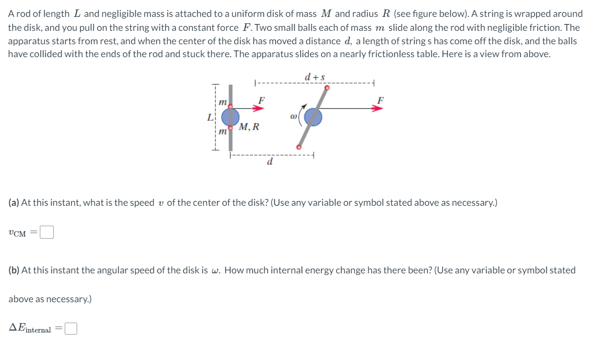 [solved] A Rod Of Length L And Negligible Mass Is Attached