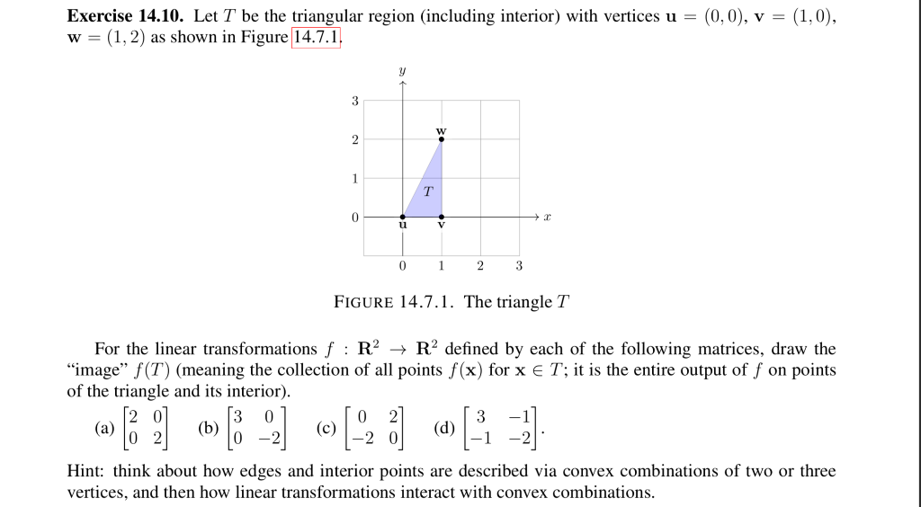 Solved Exercise 14 10 Let T Be The Triangular Region In Chegg Com