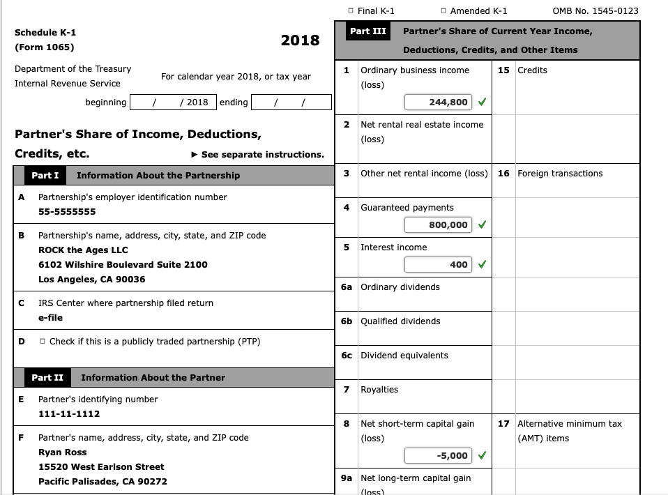 Code z 2025 on schedule k-1