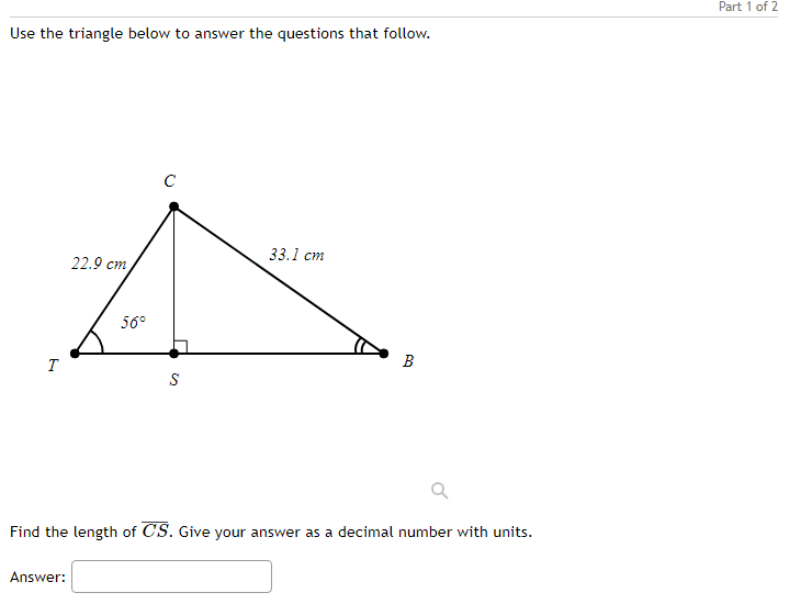 Solved Use the triangle below to answer the questions that | Chegg.com