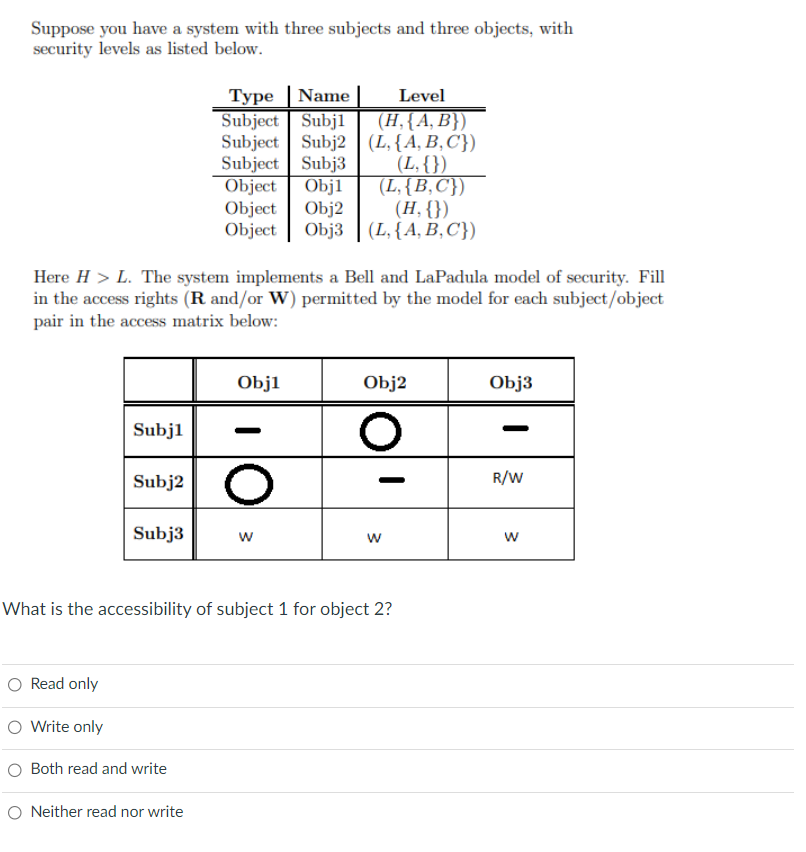 Solved Suppose you have a system with three subjects and | Chegg.com