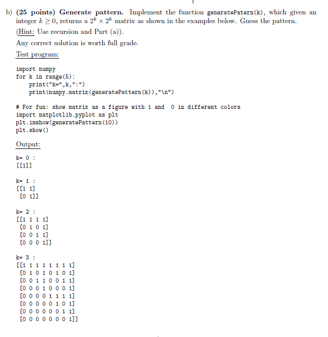 Solved A) (25 Points) Concatenating Matrices Horizontally. | Chegg.com